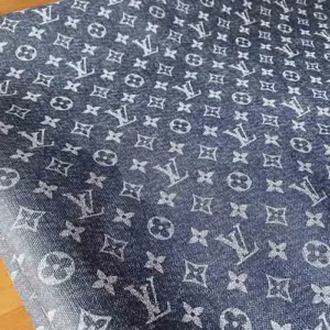 LL10 Blue Leather Fabric such as denim