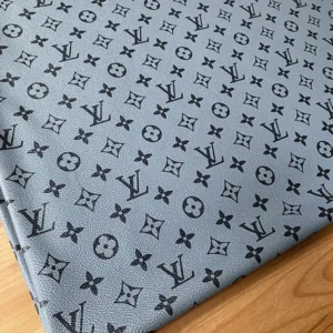 LL09 Gray Leather Fabric by the yard