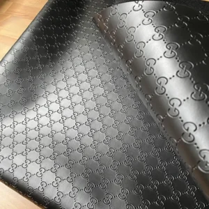 GL11 Embossed Leather Fabric Black