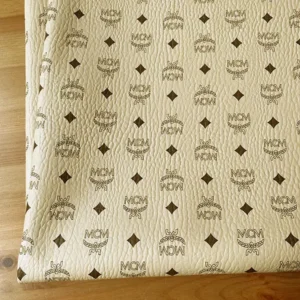 ML01 Cream/Ivory Leather Fabric For Crafting