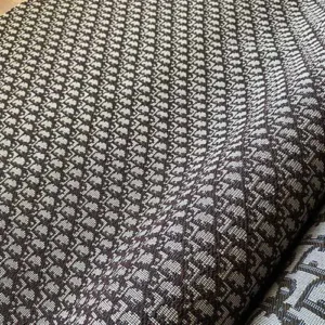 DJ20 Brown Jacquard Fabric with Tiny Letters