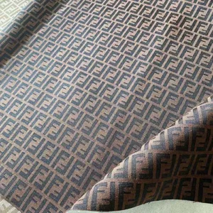 FJ08 Jacquard Fabric BROWN By The Yard