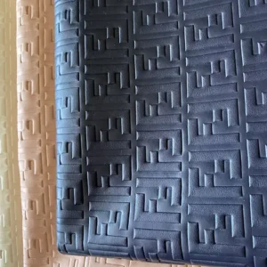 FL04 Embossed Navy Blue Material by the yard
