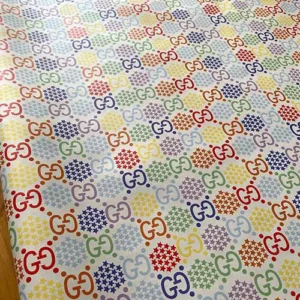 GL01 Multicolor Vinyl Fabric on white background