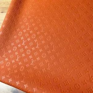 LL02 Orange Leather Fabric
