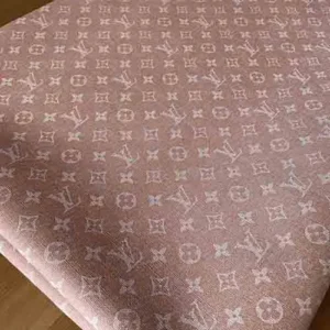 LL16 Pink vinyl fabric like denim/jean